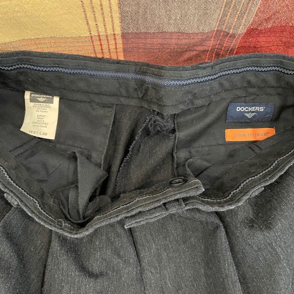 DOCKERS Men's Gray dress slacks - Picture 3 of 4